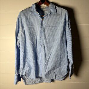 Tommy Bahama Relax Long Sleeve Shirt Blue & White Stripe Sz XL